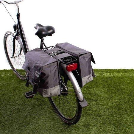 Urban Proof Dubbele fietstas 40L Recycled - Groen/Grijs
