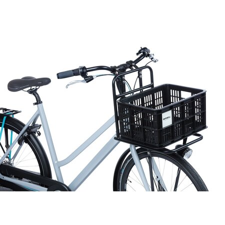 Basil Fietskrat Crate S 17,5L Black MIK 2.0 - Met MIK-adapterplaat