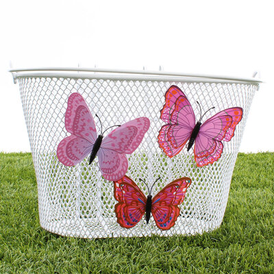 Basil Kinderfietsmand Jasmin Butterfly Wit