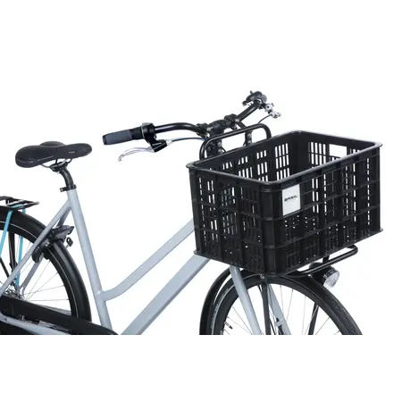 Basil Fietskrat Crate L 40L Black MIK 2.0 - Met MIK-adapterplaat