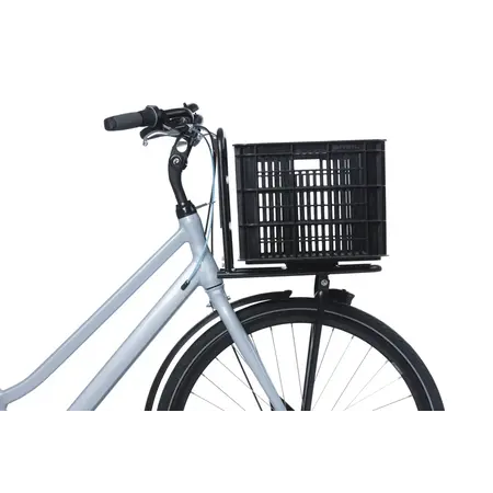 Basil Fietskrat Crate L 40L Black MIK 2.0 - Met MIK-adapterplaat