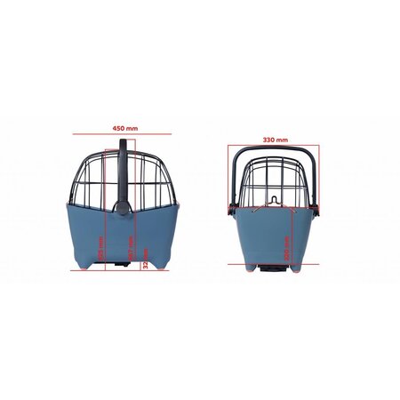 Basil Hondenfietsmand Buddy MIK 2.0 Faded Denim - Met kussen, riem en beugel - ook ideaal voor de kat!