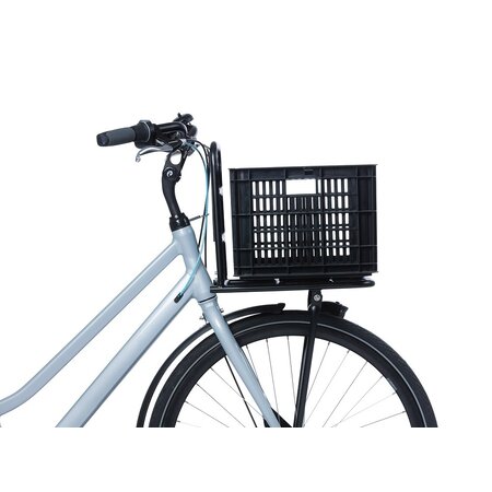 Basil Fietskrat Crate M 29,5L Black MIK 2.0 - Met MIK-adapterplaat