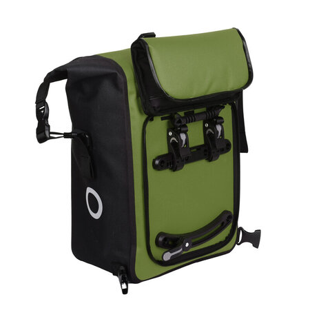 Willex Enkele fietstas en rugtas Combi Waterdicht 27L Groen