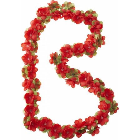 Basil Bloemenstreng Flower Garland Rood