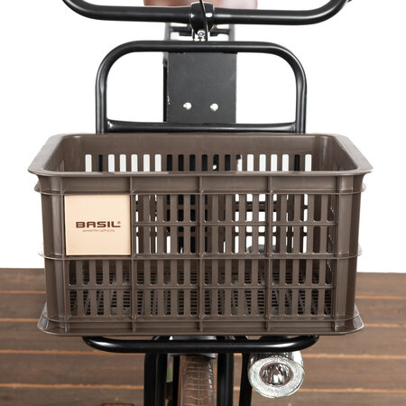 Basil Fietskrat Crate S 17,5L Brown voor MIK/Racktime
