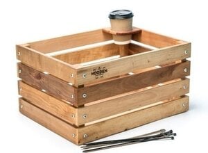 Charmes van een houten fietskrat