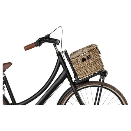 FastRider Fietsmand Sera met klep Naturel - Small