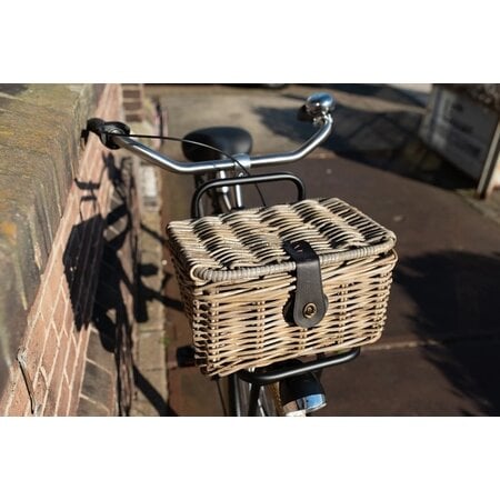 FastRider Fietsmand Sera met klep Naturel - Small