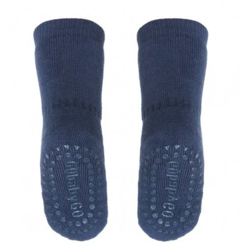 Go baby go Anti- slip sokken Petrol Blauw - Oekotex Go baby go Anti- slip sokken Petrol Blauw - Oekotex