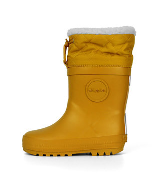 Winter boot - Regenlaars met voering Okergeel - Never grow up Babyshop