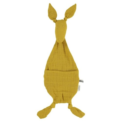 Les reves d'anais Speen/knuffeldoekje Kangoeroe Bliss Mustard Les reves d'anais Speen/knuffeldoekje Kangoeroe Bliss Mustard
