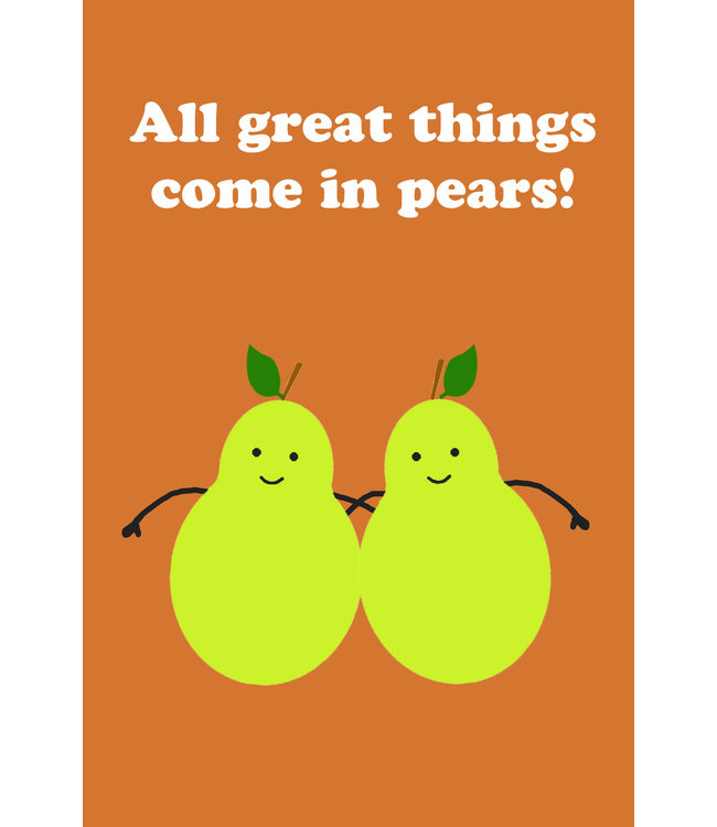 Gnoom Dubbele kaart All great things come in pears / Yay twins!