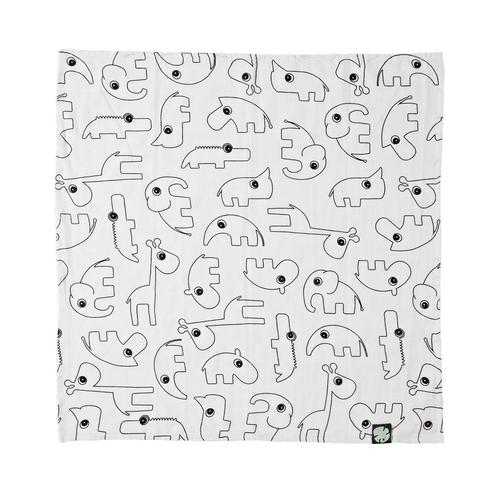 Done by Deer Burp cloth 2-pack Tiny Tropics 70 x 70 cm Done by Deer Burp cloth 2-pack Tiny Tropics 70 x 70 cm