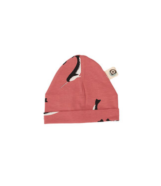 Onnolulu Babymutsje Gots Katoen Narwhal Cherry Pink Never Grow Up Babyshop