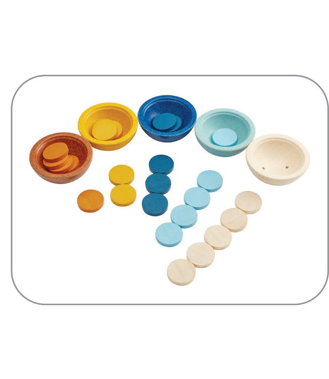 Plan Toys Sort & count cups Orchard Collection - Duurzaam Hout
