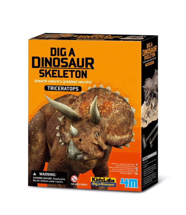 4M Kidzlab Dig a Dinosaur Skeleton Triceratops