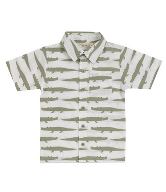 Pigeon Summer Woven Shirt GOTS Crocs Green Tea