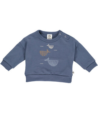 Muesli Baby Sweater GOTS katoen Whale