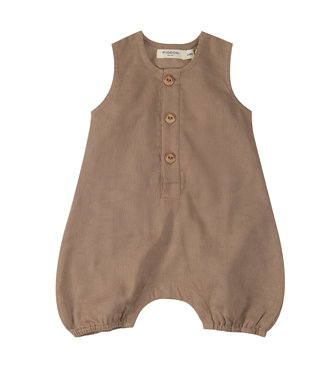 Pigeon Zomer onesie GOTS hydrofielstof Taupe