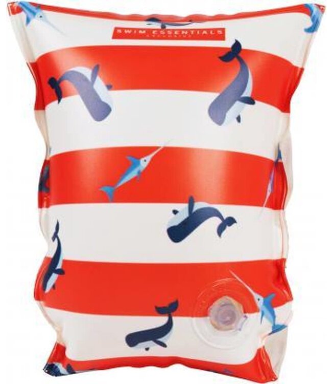 Swim Essentials Zwembandjes 0 -2 jaar Rood Wit walvis