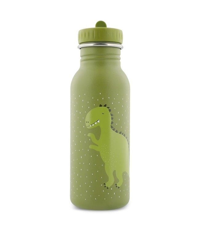 Trixie RVS Drinkfles met rietjes dop 500 ml Mr Dino