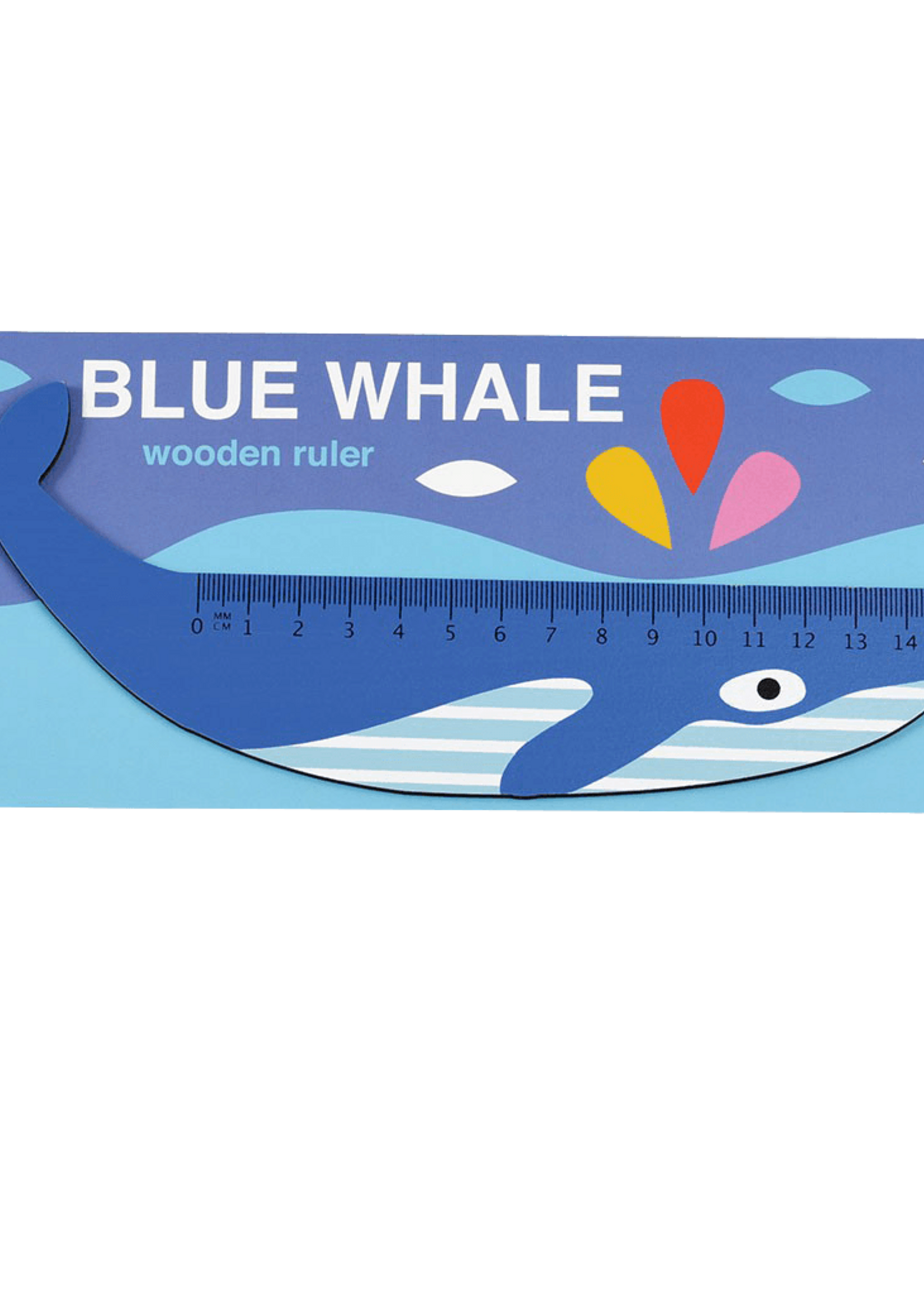 Houten Liniaal Blue Whale