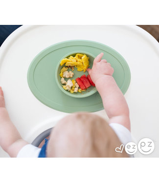 EZPZ tiny bowl Placemat & bowl in one Pewter/ Lichtgrijs