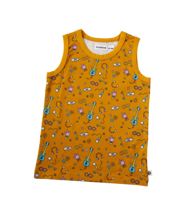 Mouwloos T- shirt Kids GOTS Jersey Katoen Music