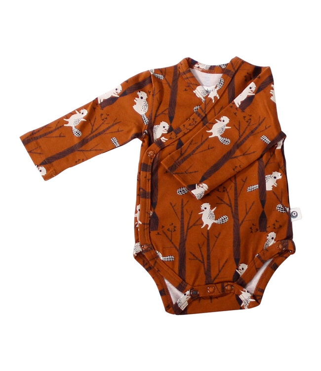 Onnolulu Overslag romper GOTS Jersey Katoen Beaver