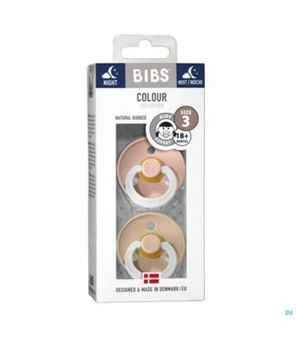 Bibs Speen Kersvorm Glow in the dark -  set van twee - maat 3 (+18 maanden) Blush/Vanilla