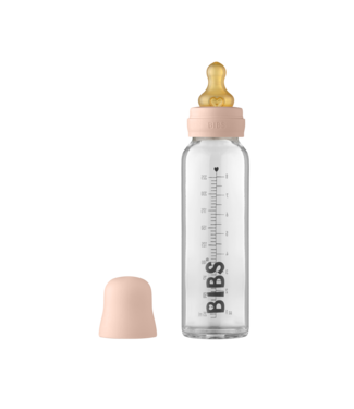 Bibs Fles GLAS 225 ml Blush - Natuurrubber Speen