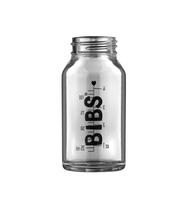 Bibs Fles GLAS 110 ml Sage - Natuurrubber Speen