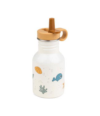 Done by Deer Metal bottle Sea Friends Beige