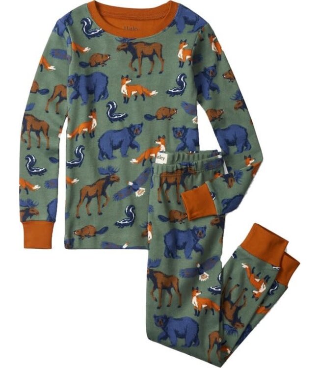 Forrest animals tweedelige pyjama - Organic Cotton