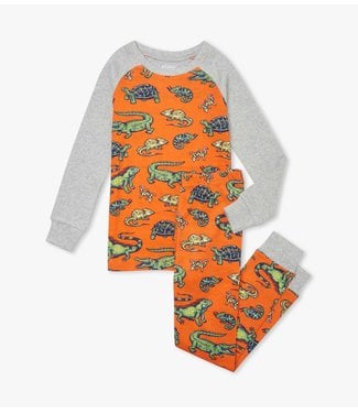 Hatley Aquatic Reptiles tweedelige pyjama - Organic Cotton