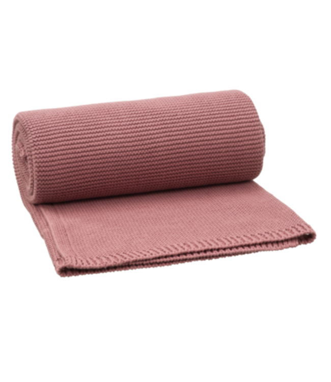 Fresk Fresk gebreide wiegdeken Bio katoen  80 x 100 cm effen Rose Dawn