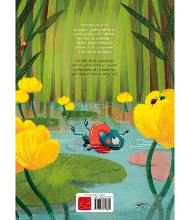 Hop op zwemles. Esther van den Berg