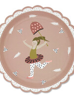 Papieren bordjes Ballerina -   8 stuks
