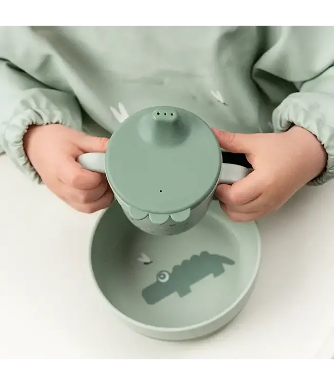 Done by Deer Foodie spout cup - Happy Dots Green