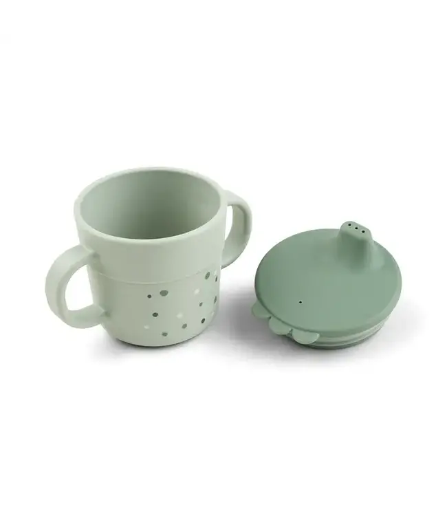 Done by Deer Foodie spout cup - Happy Dots Green