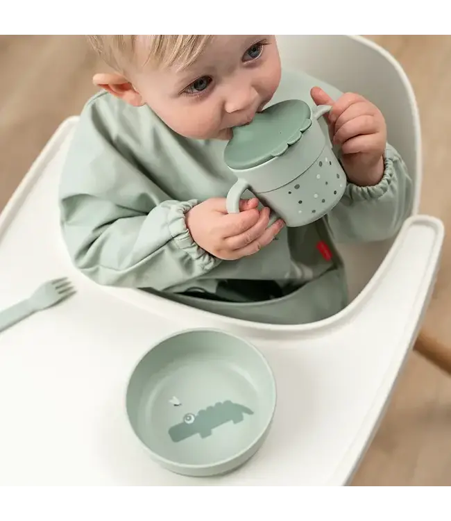 Done by Deer Foodie spout cup - Happy Dots Green