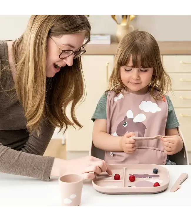 Done by Deer Foodie compartment plate - Happy Clouds Powder