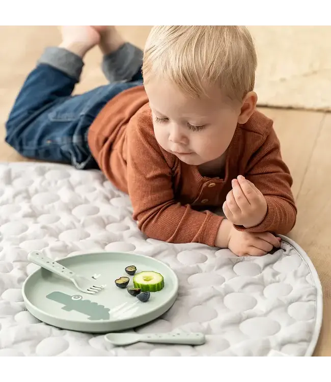 Done by Deer Foodie plate - Croco Green