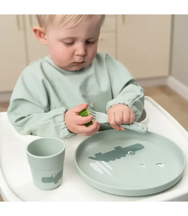 Done by Deer Foodie plate - Croco Green