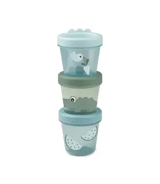 Done by Deer Baby food container 3-pack - Croco Green