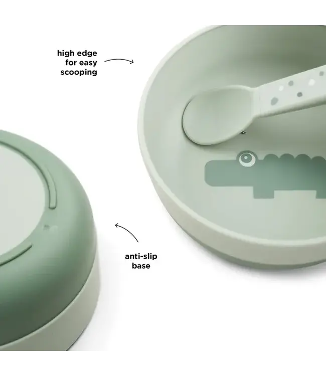 Done by Deer Foodie bowl - Croco Green