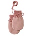 Disana Baby handschoenen met koordje gebreid GOTS Merino wol Rose - Natural