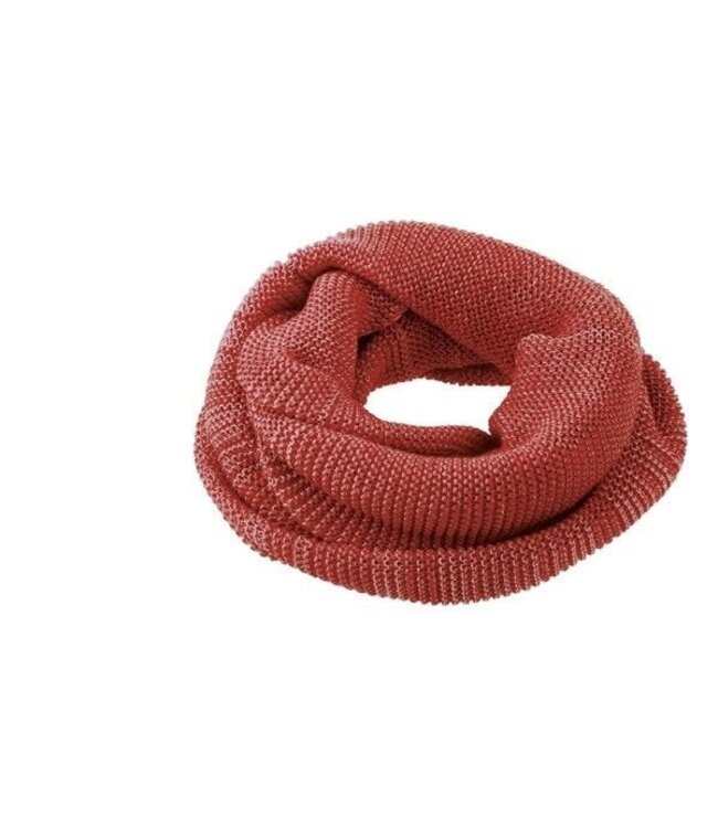 Disana Loop Scarf - Colsjaal Gebreid GOTS Wol Cassis - Rose