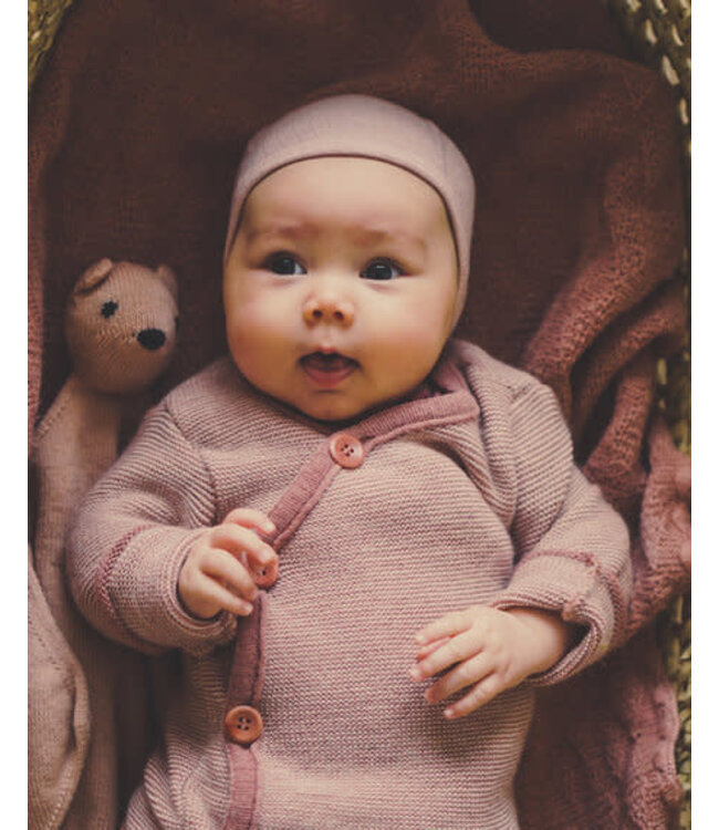 Disana Overslag vest GOTS Gebreide Wol Rose - Natural